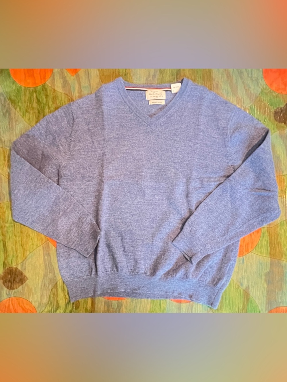 Weatherproof Merino Wool Sweater Womens Size XL Extra Large Blue V Neck